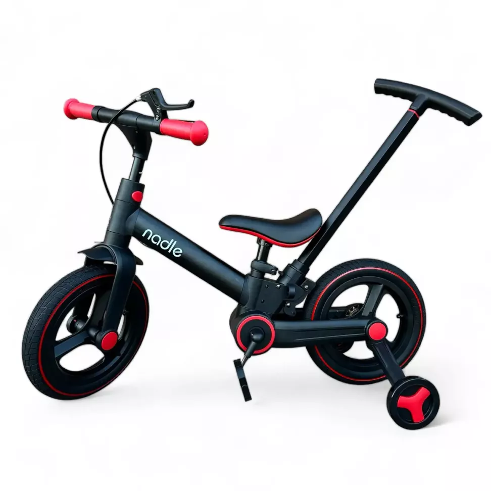 Велосипед трансформер 4в1 Nadle Go-Up з батьківською ручкою та гальмом Red