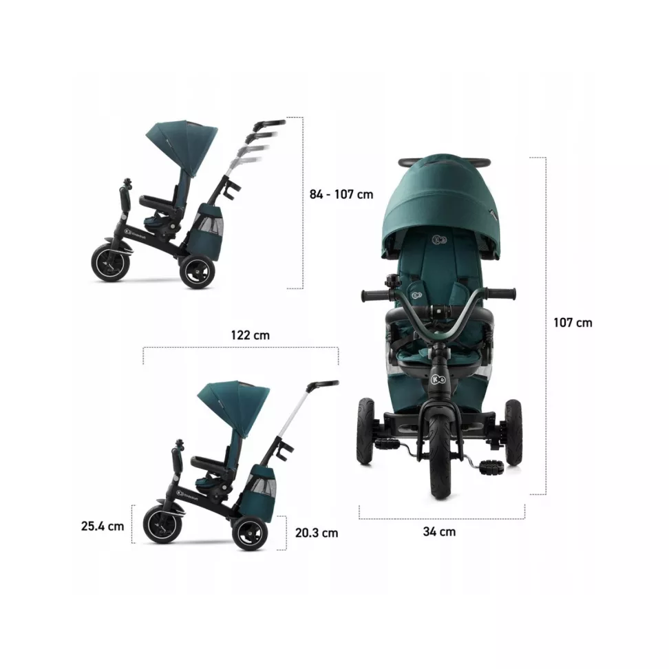 Триколісний велосипед Kinderkraft Easytwist Black