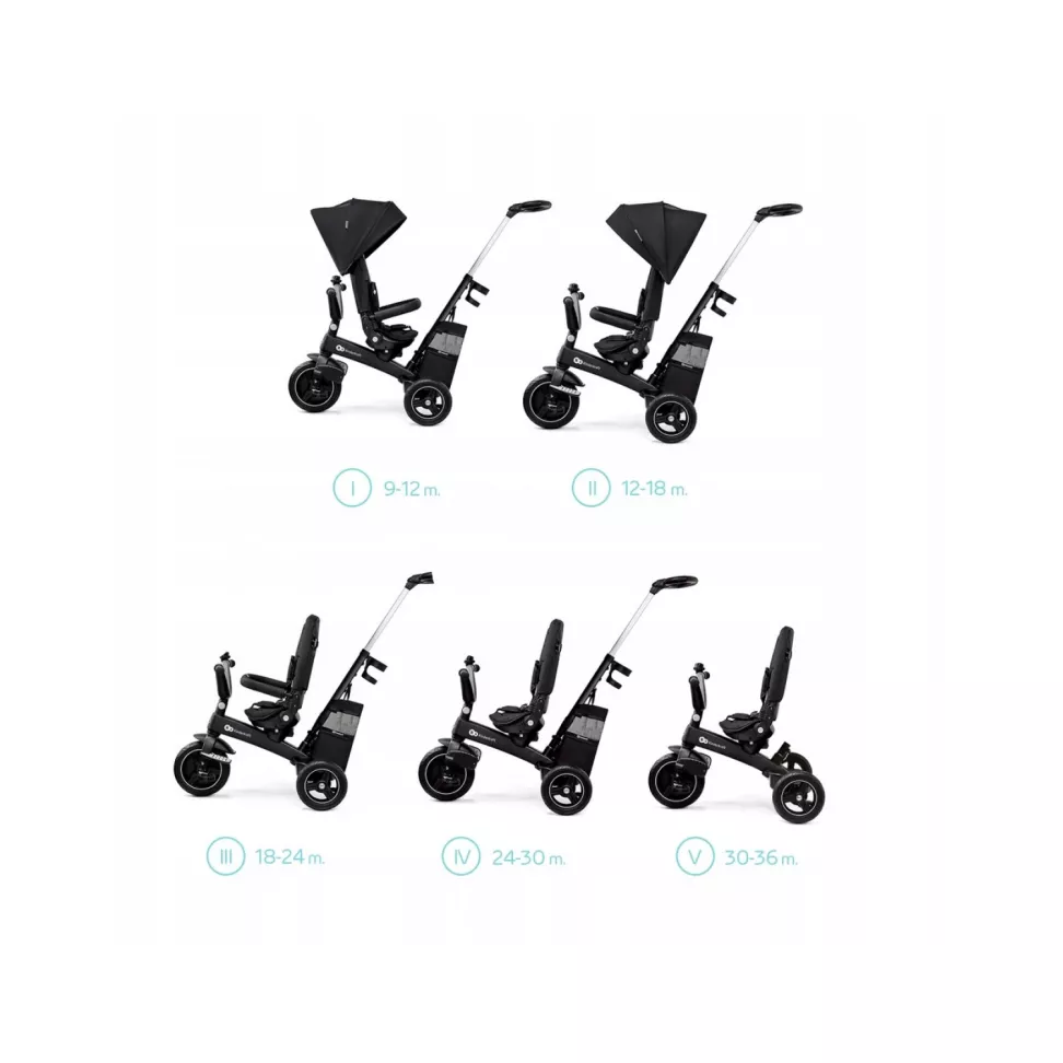 Триколісний велосипед Kinderkraft Easytwist Black