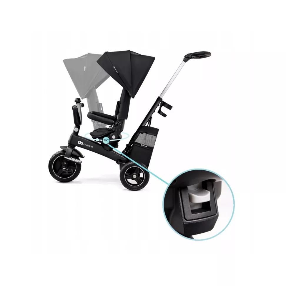 Триколісний велосипед Kinderkraft Easytwist Black