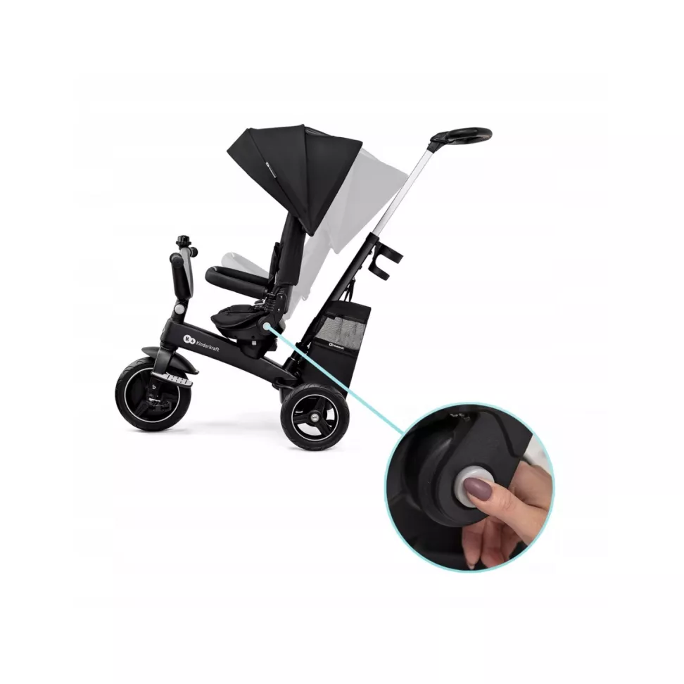 Триколісний велосипед Kinderkraft Easytwist Black