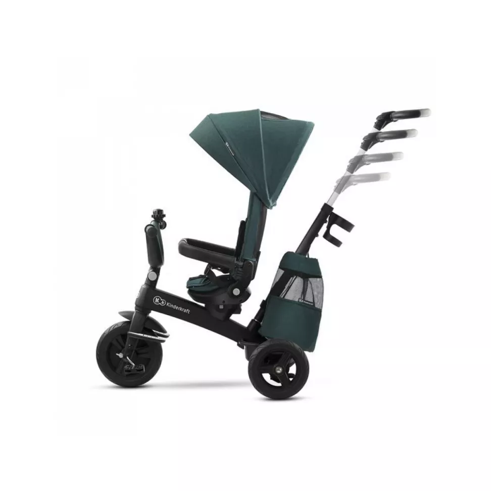 Триколісний велосипед Kinderkraft Easytwist Midnight Green