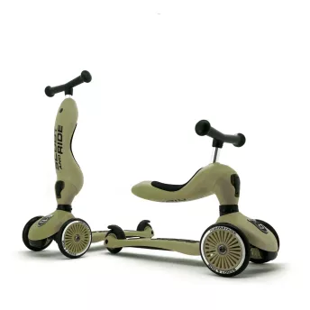 Cамокат Scoot and Ride 2 в 1 Highwaykick Olive