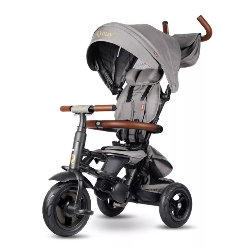 Трехколесный складной велосипед Qplay Rito Deluxe Rubber Grey