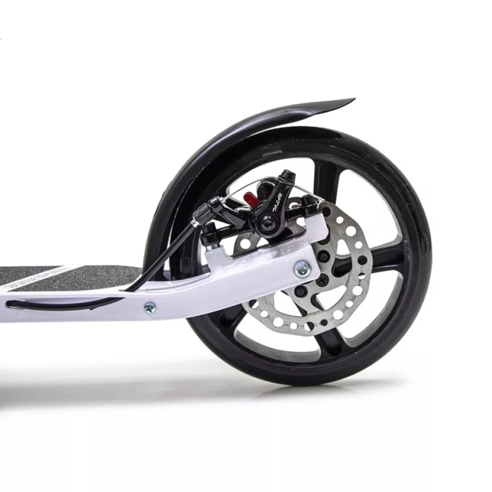 Самокат двухколёсный  Scale Sports SS-12 белый с дисковыми тормозами