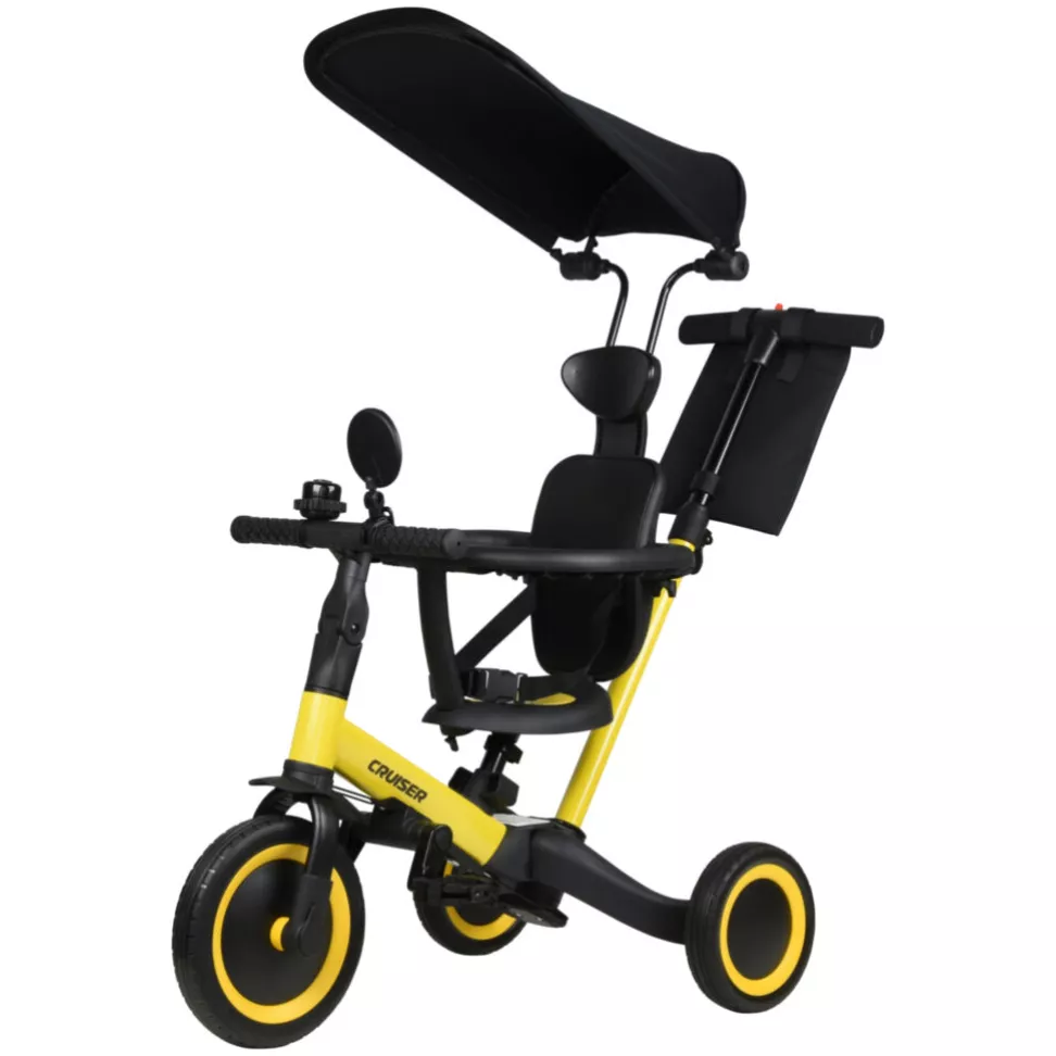 Детский трехколесный велосипед 6в1 Corso Cruser Go-Up Yellow