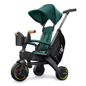 Складной детский трехколесный велосипед с родительской ручкой 5в1 Doona Liki Trike S5 Racing Green