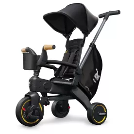 Складной детский трехколесный велосипед с родительской ручкой 5в1 Doona Liki Trike S5 Nitro Black