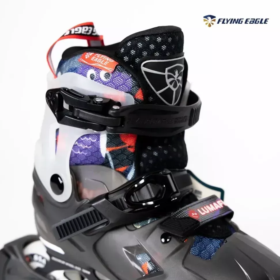 Детские раздвижные ролики Flying Eagle L8 Lumafly черные