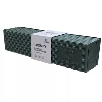 Коврик кемпинговый, каремат BaseCamp Legion NEW XPE, 185х55х1, 5 см, Olive Green (BCP 20101)