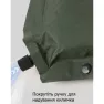 Коврик самонадувающийся одноместный с подушкой Naturehike CNK2450WS020, 100 мм, темно-зеленый