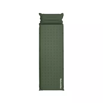 Коврик самонадувающийся с подушкой одноместный Naturehike CNK2550WS025, 60 мм, зеленый