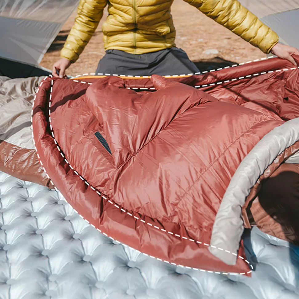 Спальник с натуральным пухом Naturehike Snowbird Brown 400 г