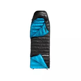 Спальник с натуральным пухом Naturehike CW400 Black-Blue