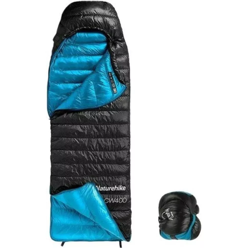 Спальник с натуральным пухом Naturehike CW400 Black-Blue