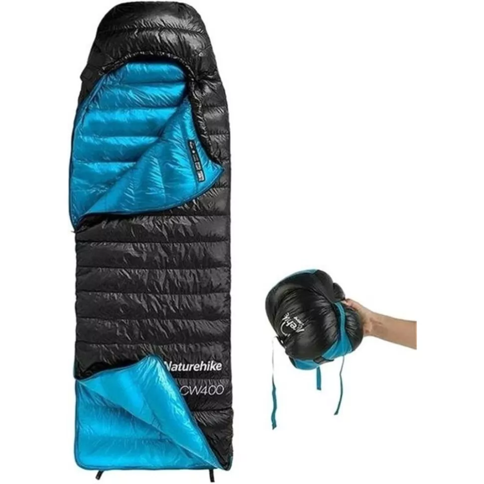 Спальник с натуральным пухом Naturehike CW400 Black-Blue