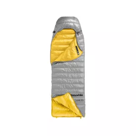 Спальник с натуральным пухом Naturehike CW400 NH18C400-D, р-р L, желто-серый