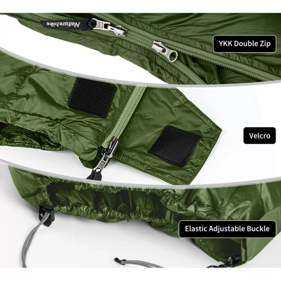 Спальный мешок с натуральным пухом Naturehike CWM295 CNK2300SD013, зеленый