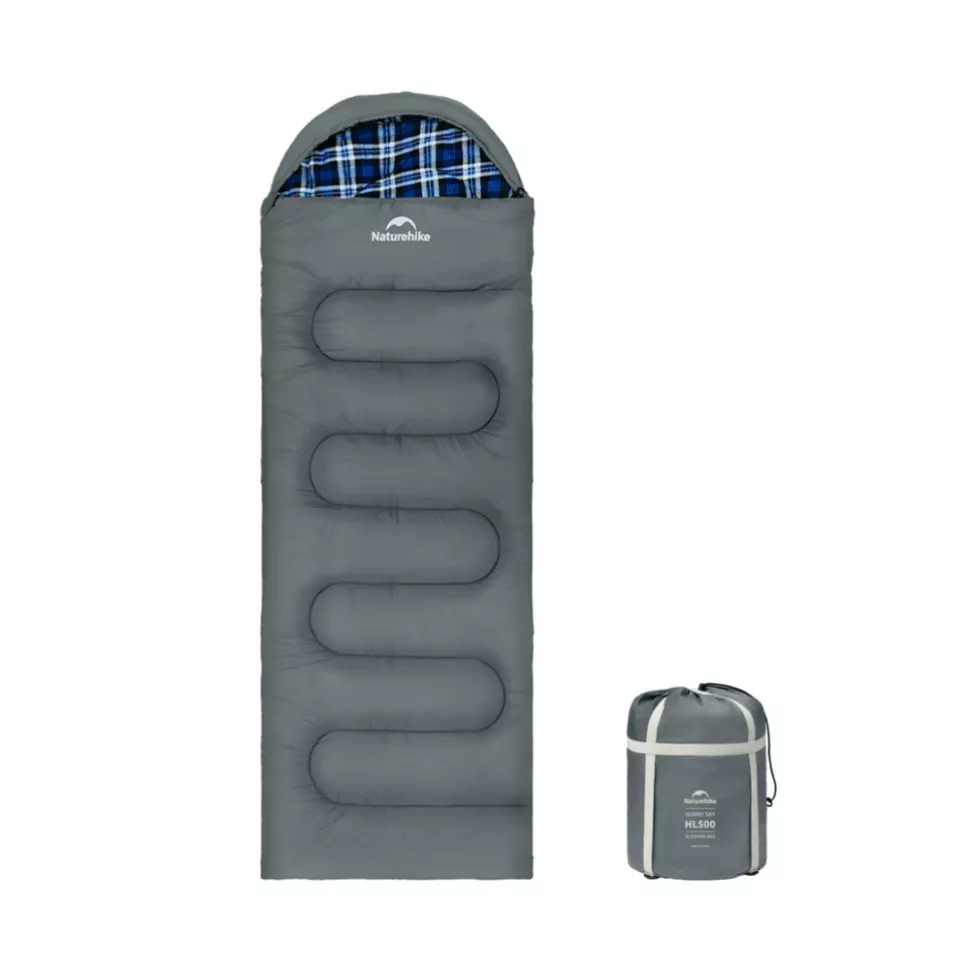 Спальный мешок с капюшоном Naturehike Clear Sky HL500 CNK2450WS042, серый