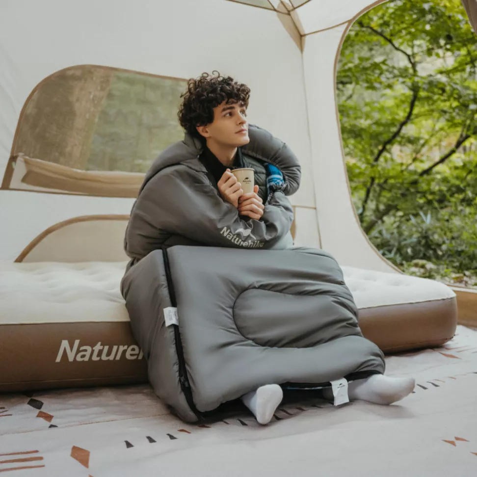 Спальный мешок с капюшоном Naturehike Clear Sky HL500 CNK2450WS042, серый