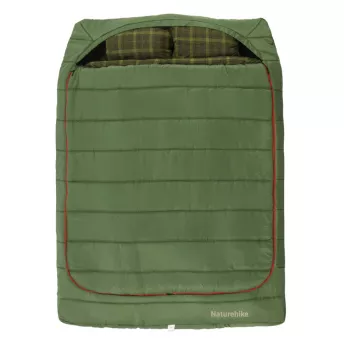 Спальный мешок двухместный с подушками Naturehike CNK2350WS019, зеленый