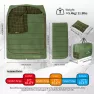 Спальный мешок двухместный с подушками Naturehike CNK2350WS019, зеленый