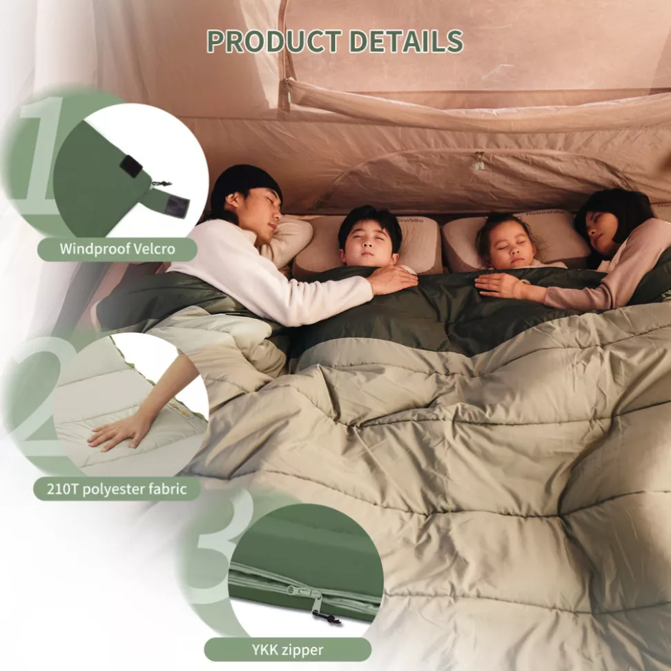 Спальный мешок двухместный Naturehike CNK2300019, коричневый