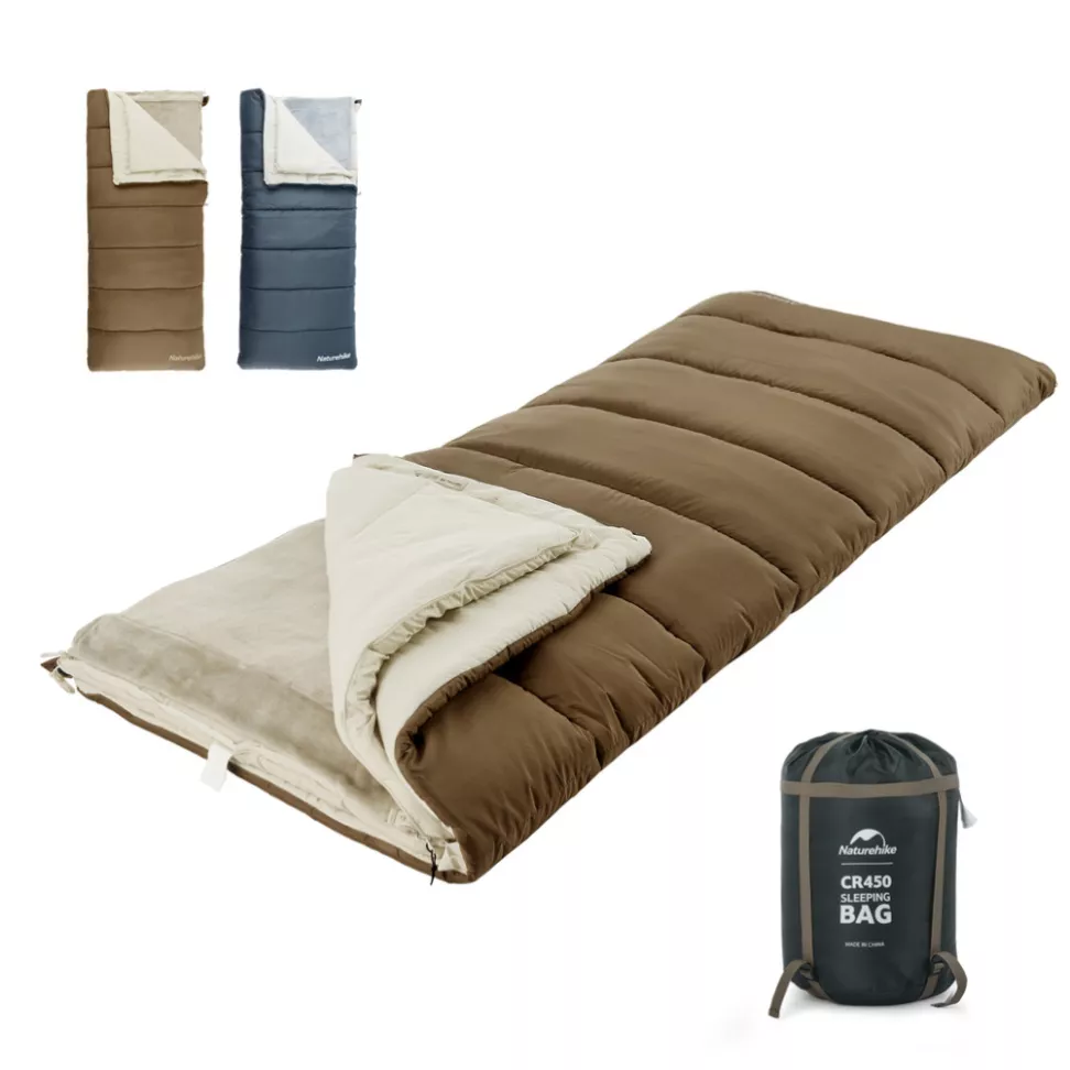 Спальный мешок 3 в 1 Naturehike CR450 Brown