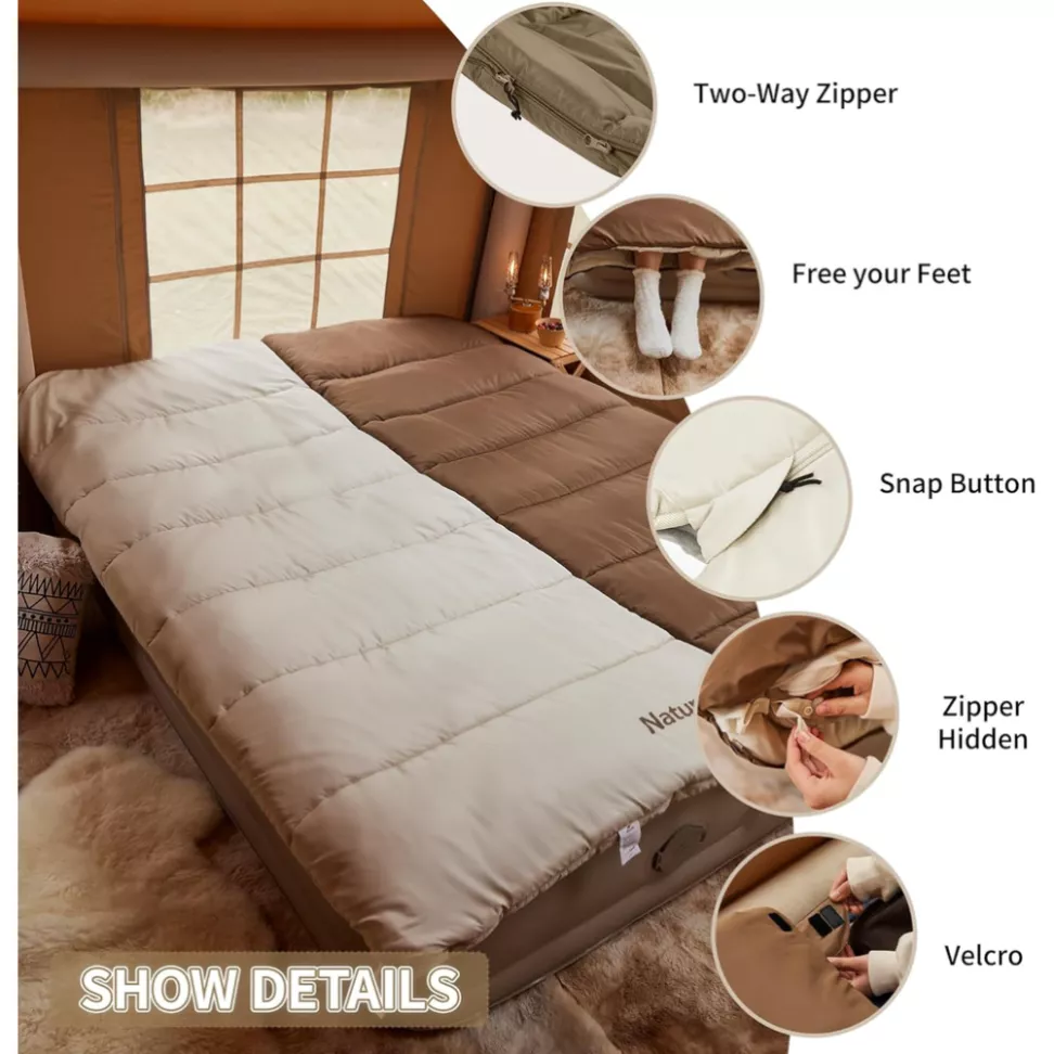 Спальный мешок 3 в 1 Naturehike CR450 Brown