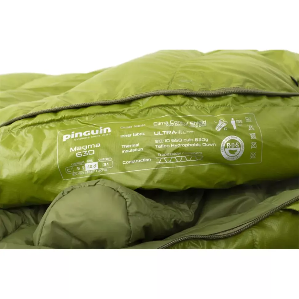 Спальный мешок Pinguin Magma 630 (-5/ -12°C), 185 см - Right Zip, Blue (PNG 243253)