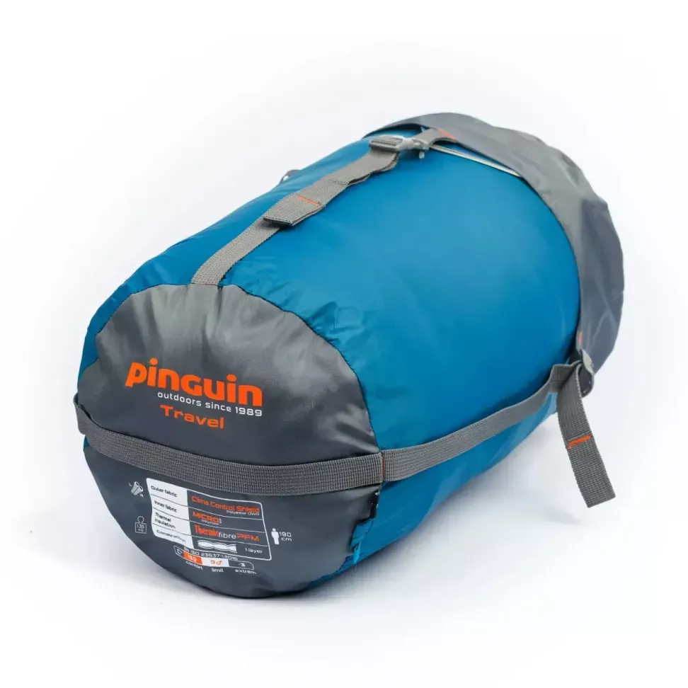 Спальный мешок Pinguin Travel PFM (13/9°C), 190 см - Right Zip, Khaki (PNG 241440)