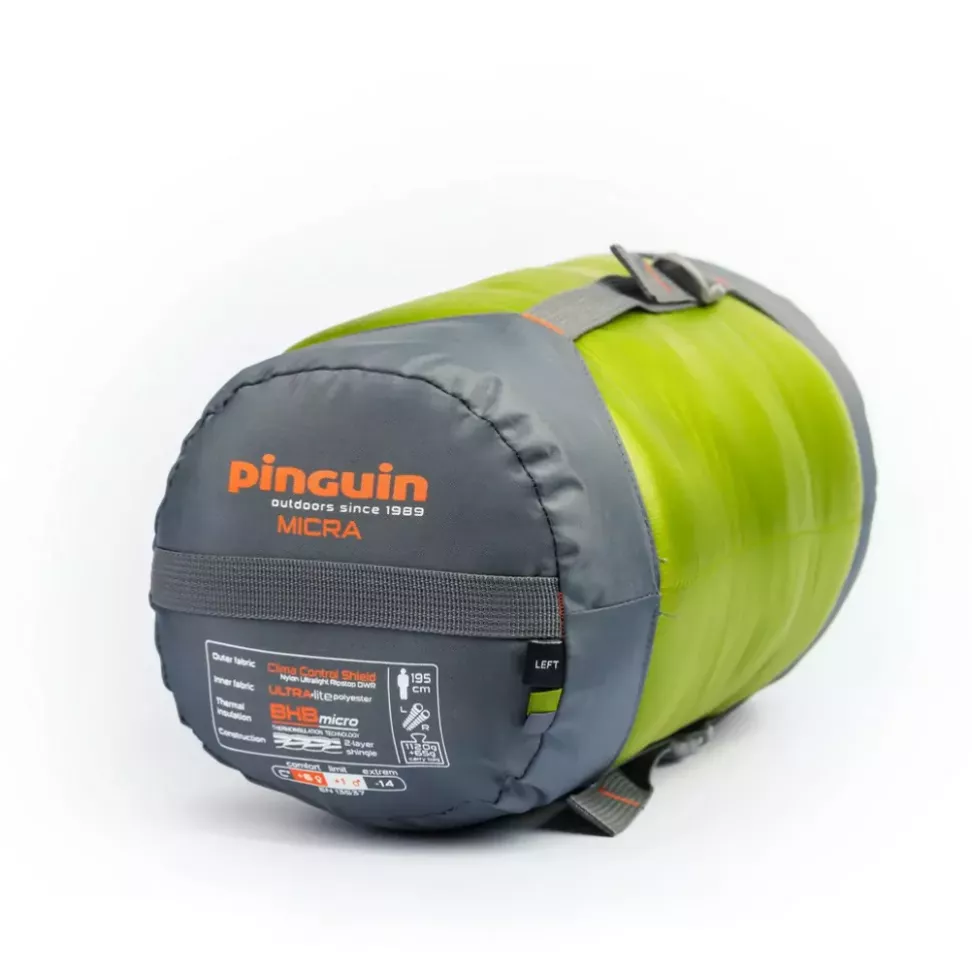 Спальный мешок Pinguin Micra (6/1°C), 195 см - Right Zip, Green (PNG 230444) 2020