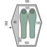 Намет двомісний Pinguin Echo 2 DAC, Green (PNG 141641)