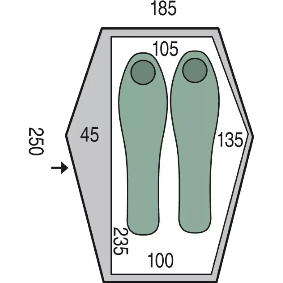 Намет двомісний Pinguin Echo 2 DAC, Green (PNG 141641)
