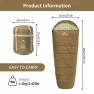 Спальник с капюшоном Naturehike Snowfur Extreme Brown -12*/-32*
