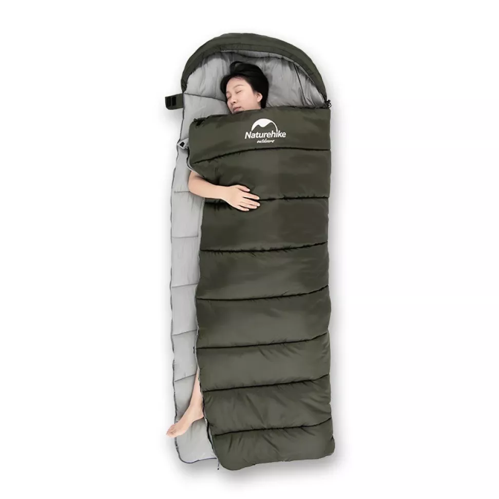 Спальник с капюшоном Naturehike Winter Expert -6°C Green