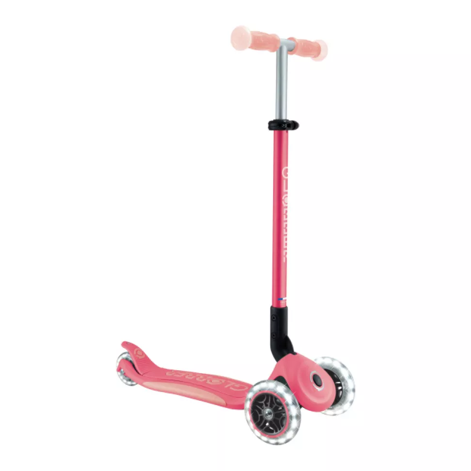Самокат Globber Elite lights glow розовый (839-110)