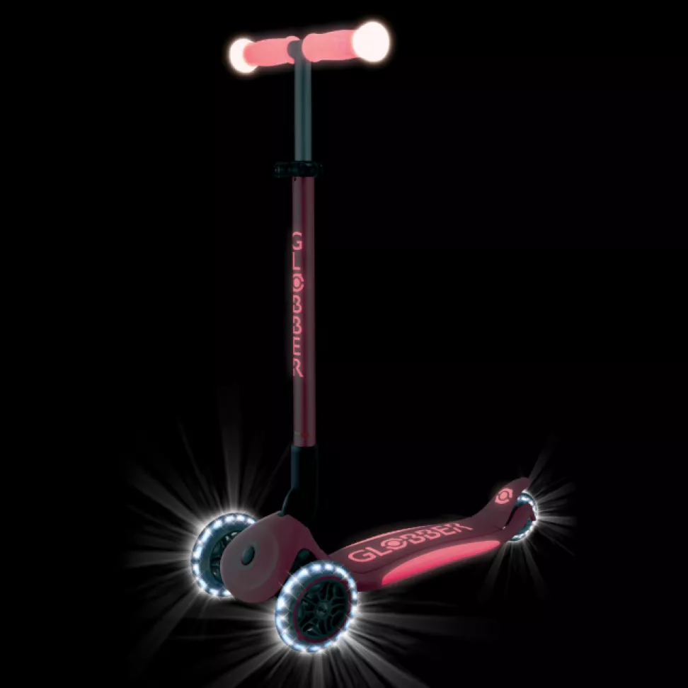 Самокат Globber Elite lights glow розовый (839-110)