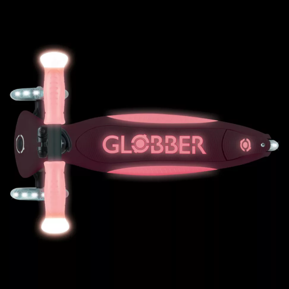 Самокат Globber Elite lights glow розовый (839-110)