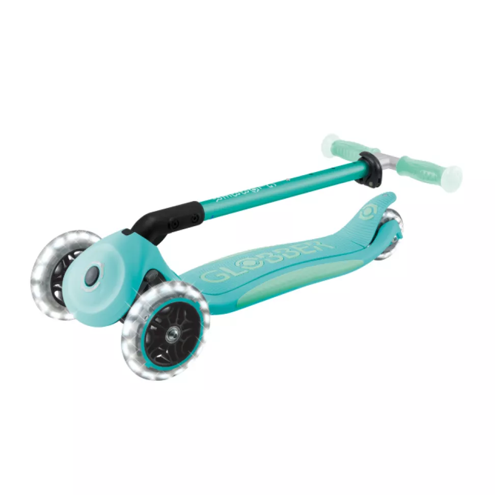 Самокат Globber Elite lights glow мятный (839-206)