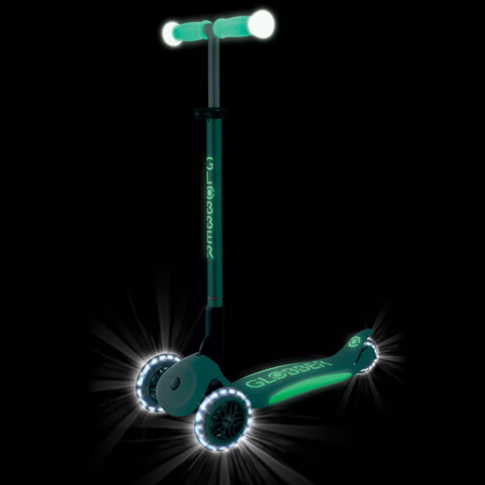 Самокат Globber Elite lights glow мятный (839-206)