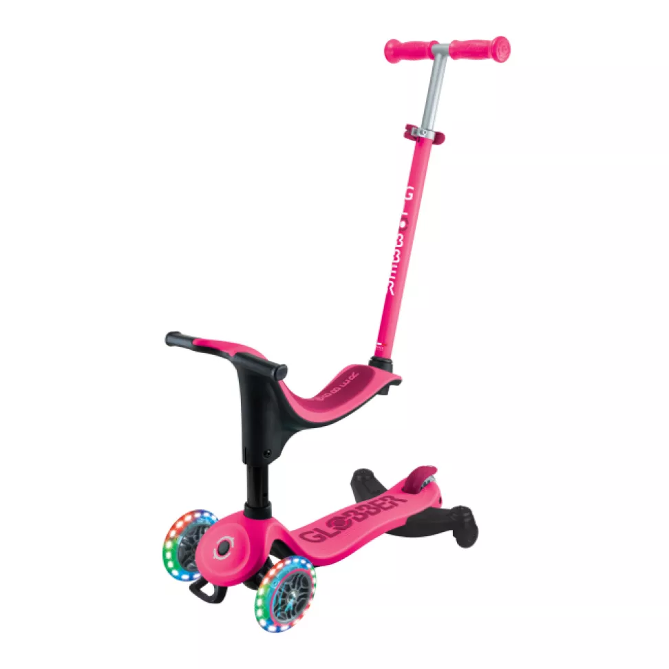 Самокат Globber Go up sporty lights фуксия (456-610)