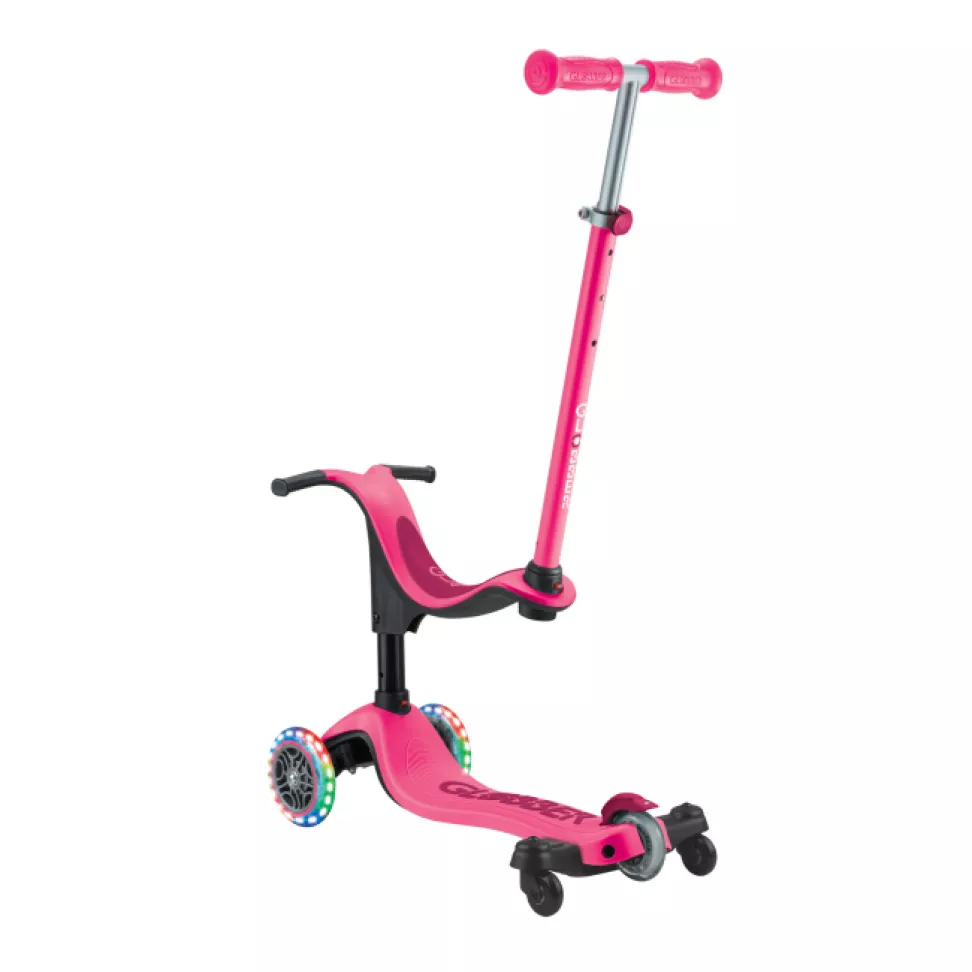 Самокат Globber Go up sporty lights фуксия (456-610)