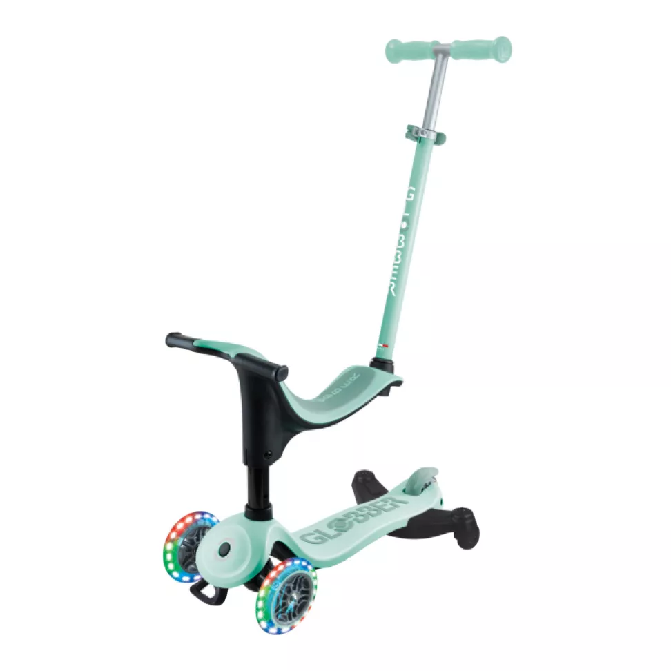Самокат Globber Go up sporty lights мятно-фисташковый (456-706)