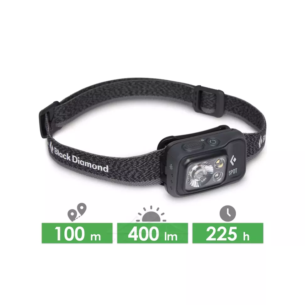 Налобний ліхтар Black Diamond Spot, 400 люмен, Graphite (BD 6206720004ALL1)
