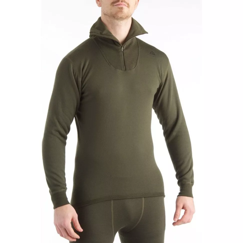 Термофутболка Aclima HotWool 230 Polo W/Zip Unisex OliveNight