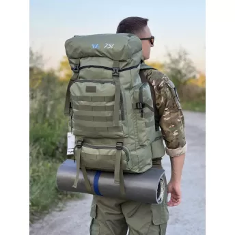 Рюкзак тактичний та туристичний 75л VIA хакі