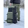 Рюкзак тактичний та туристичний 75л VIA чорний з хакі