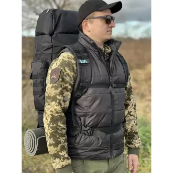 Рюкзак туристический походный черный 80л VIA