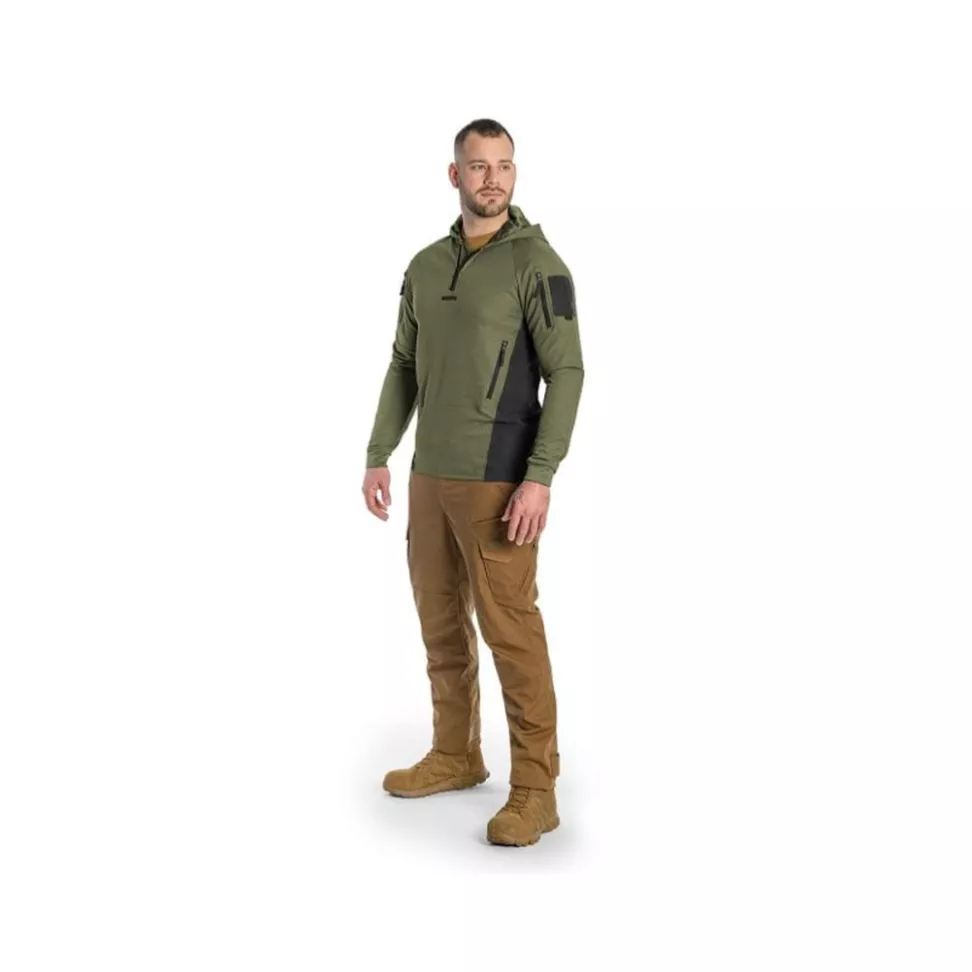 Кофта тактическая Helikon-Tex RANGE HOODIE - TopCool, оливковый